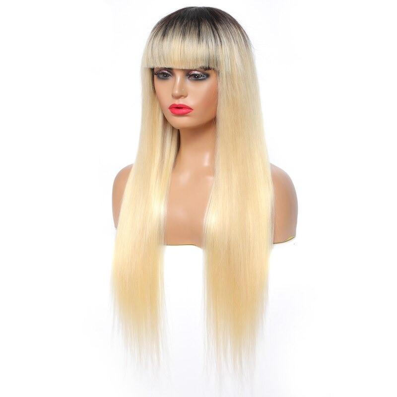 Human Hair Wig with Bangs