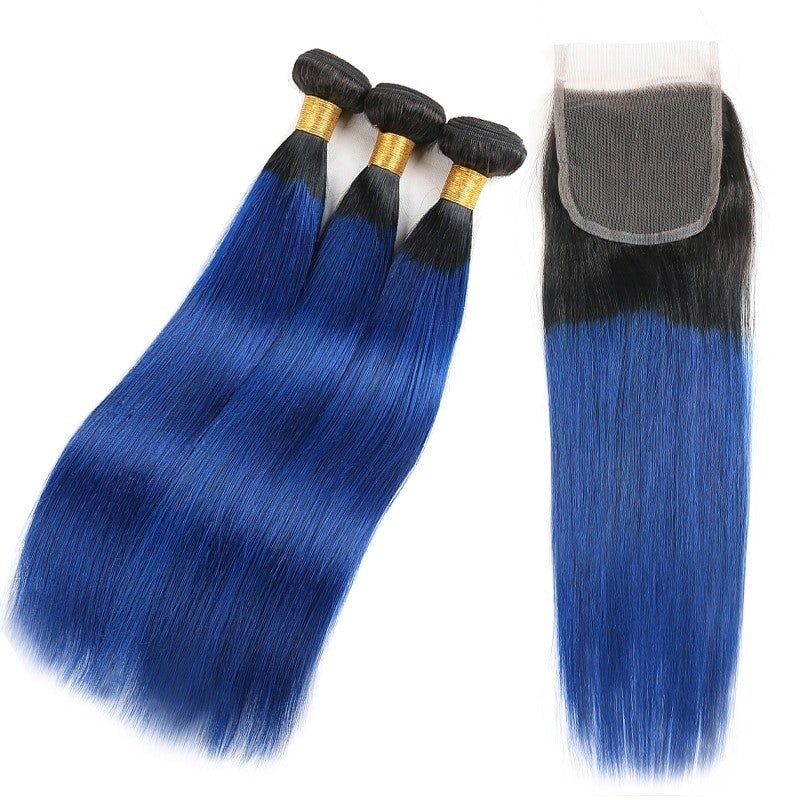 Brazilian Blue Straight Bundles
