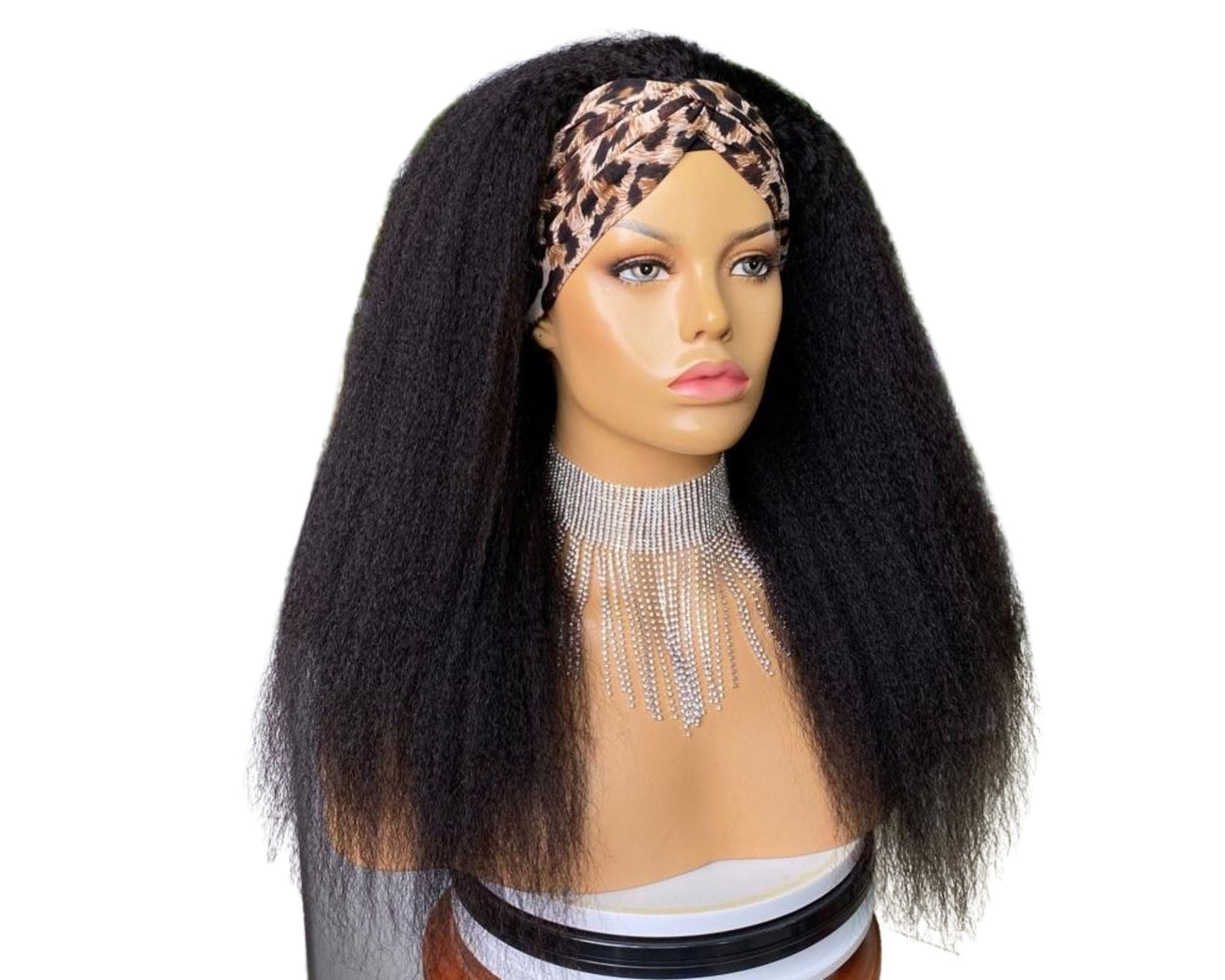 Headband Wig Kinky Straight Human Hair