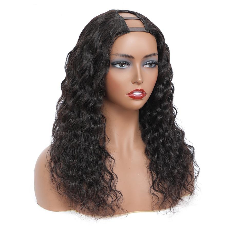 U Part Wig Water Wave Human Hair Wig