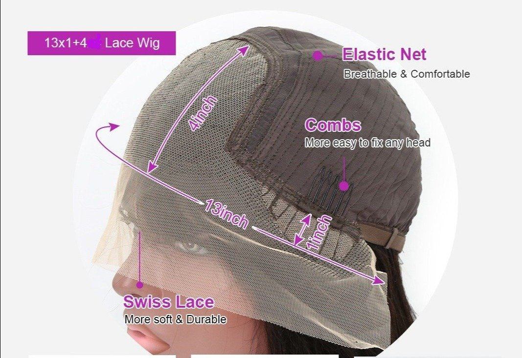 T part Lace Transparent Human Hair Wig