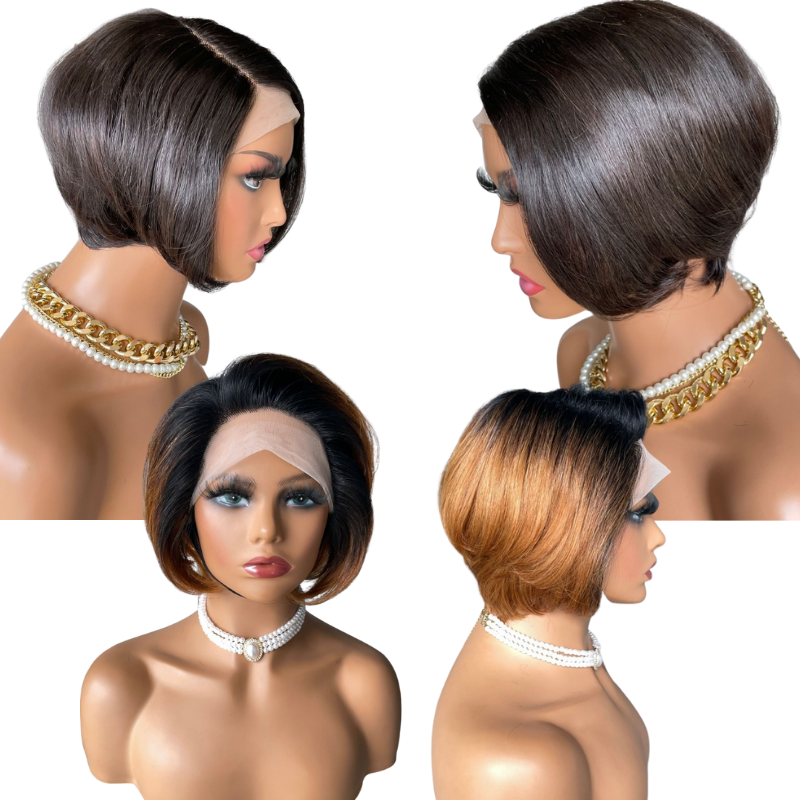 Ombre Short Bob Pixie Cut Hair Wigs