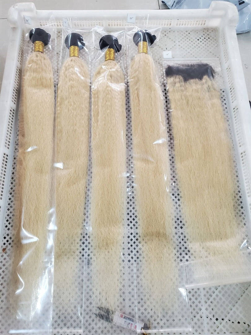 Blonde Kinky Straight Bundles