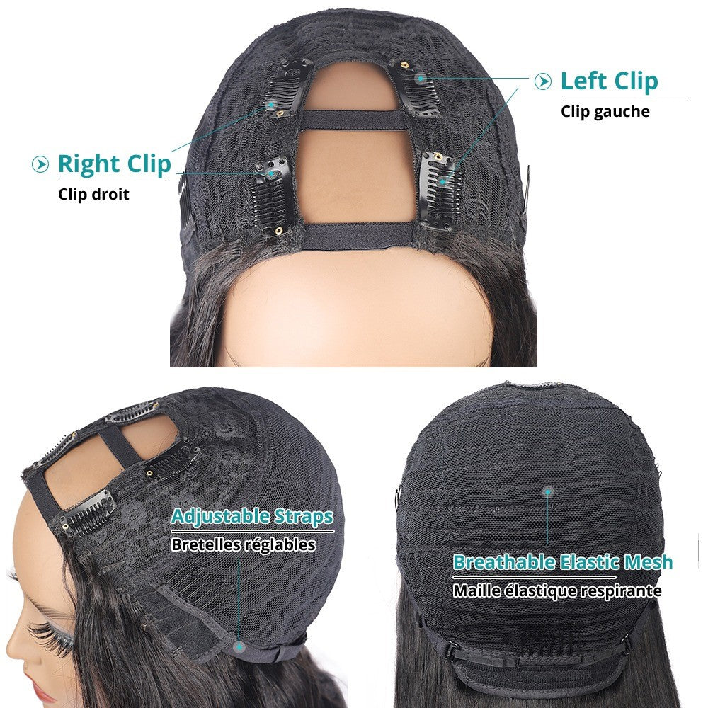 U Part Wig Loose Deep Human Hair Wig
