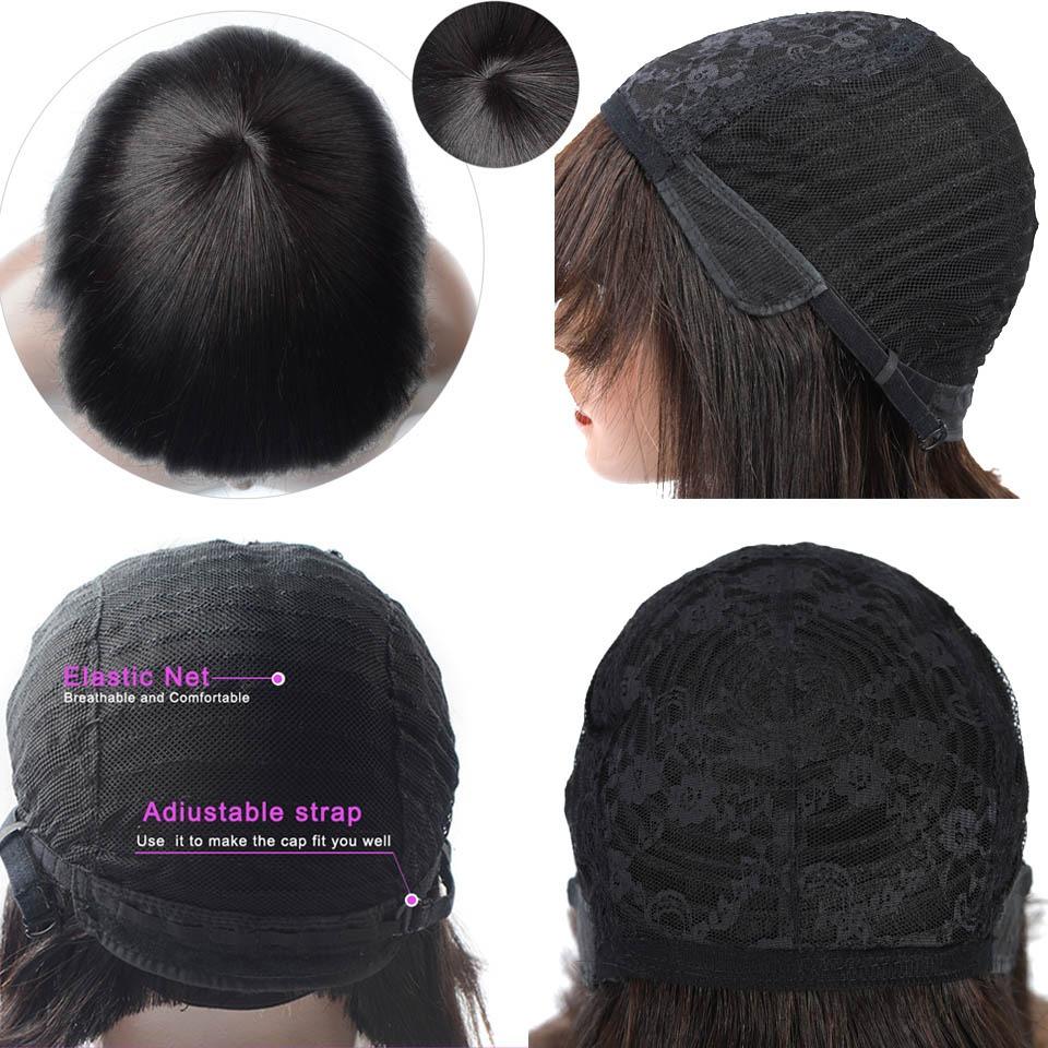 Straight Bob Human Hair Wig with Bangs