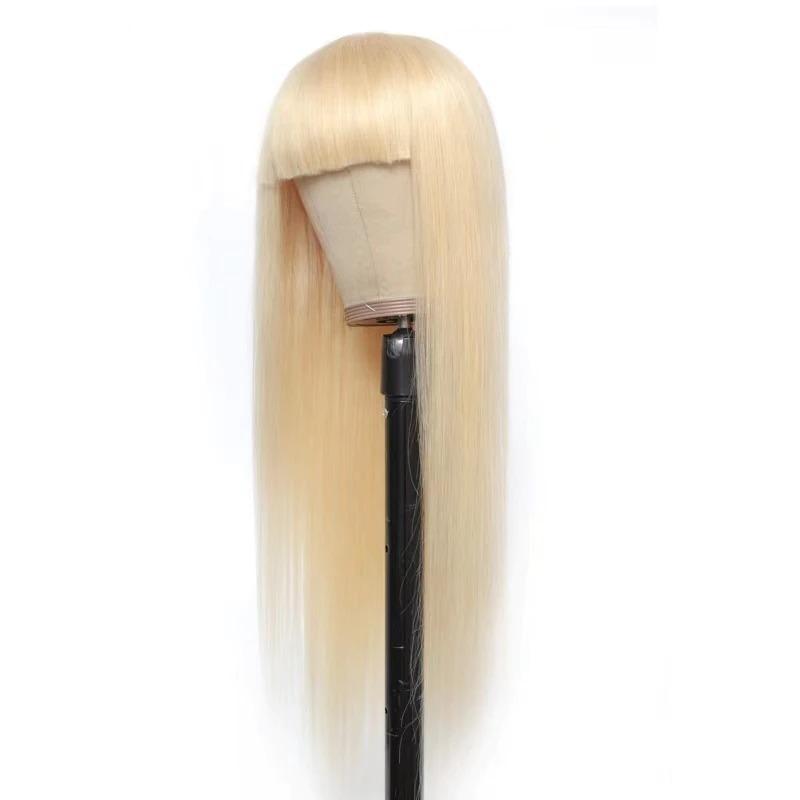 Human Hair Wig with Bangs