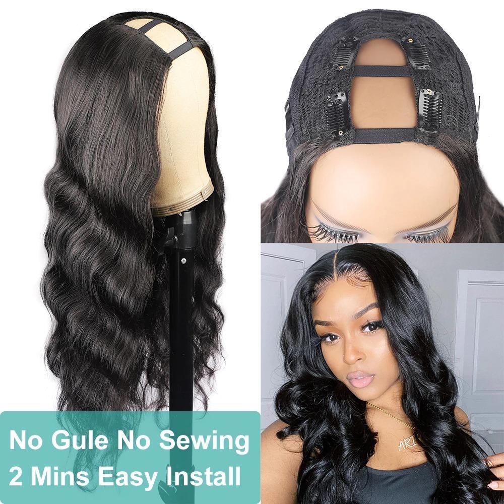 U Part Wig Body Wave Human Hair Wig