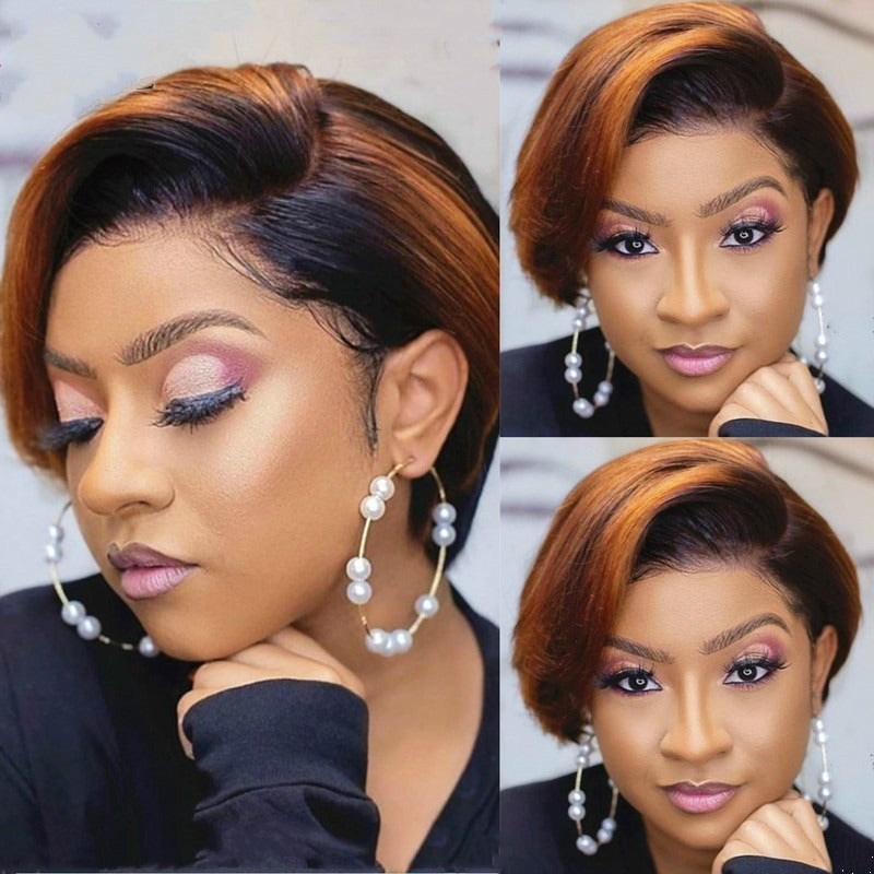 Ombre Short Bob Pixie Cut Hair Wigs