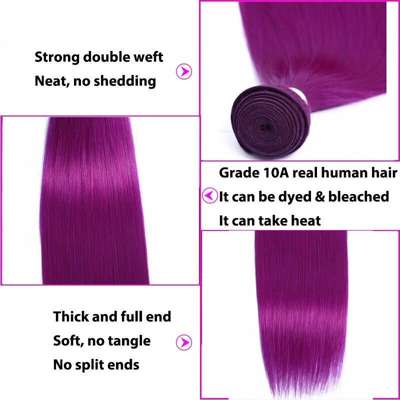 Purple Grade Straight Bundles