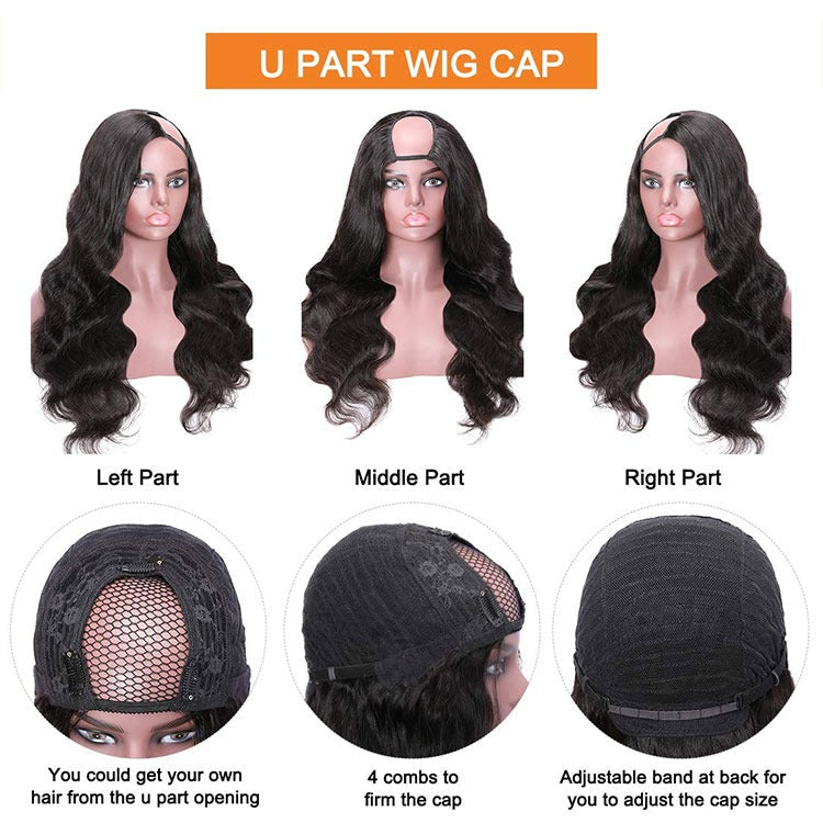 U Part Wig Body Wave Human Hair Wig