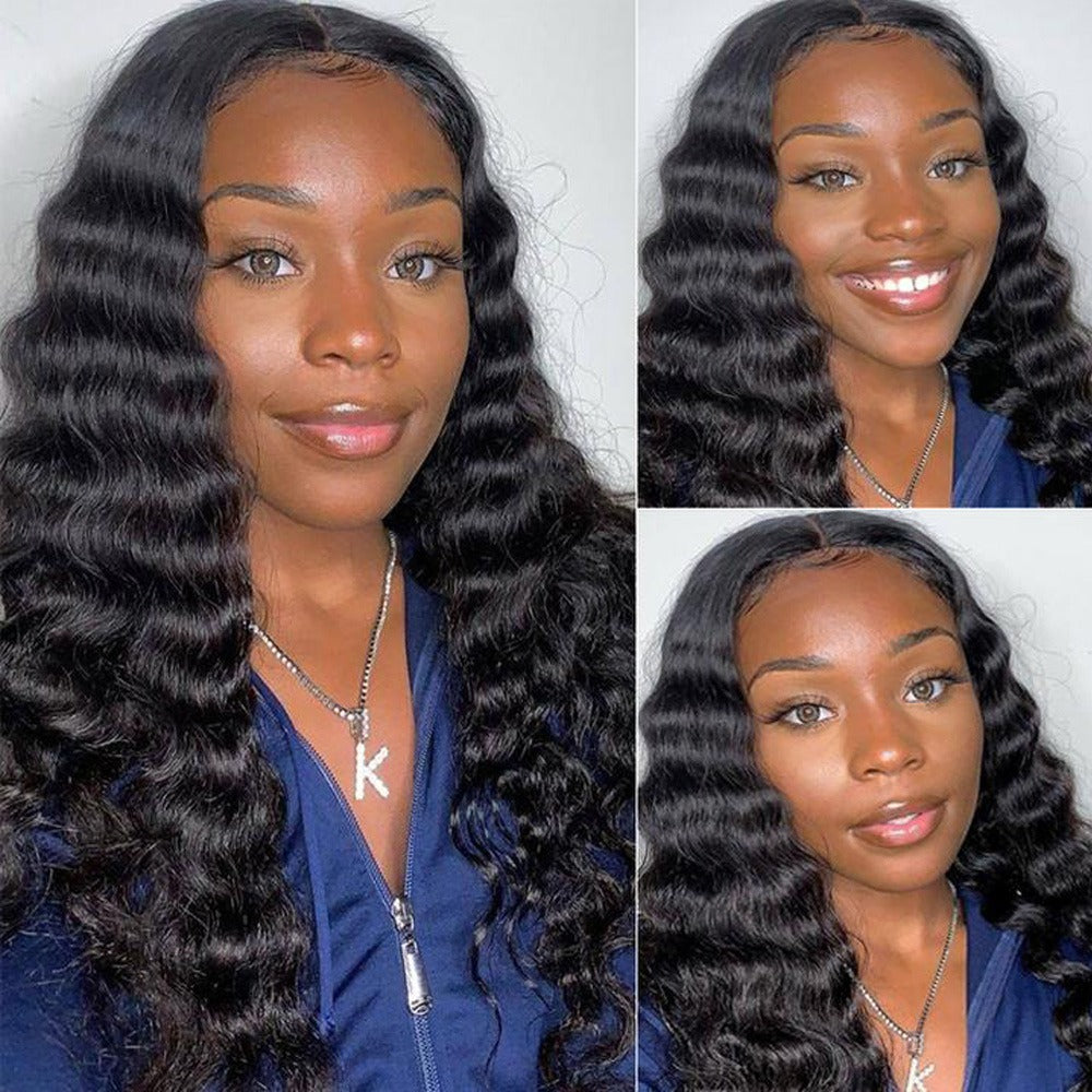 U Part Wig Loose Deep Human Hair Wig
