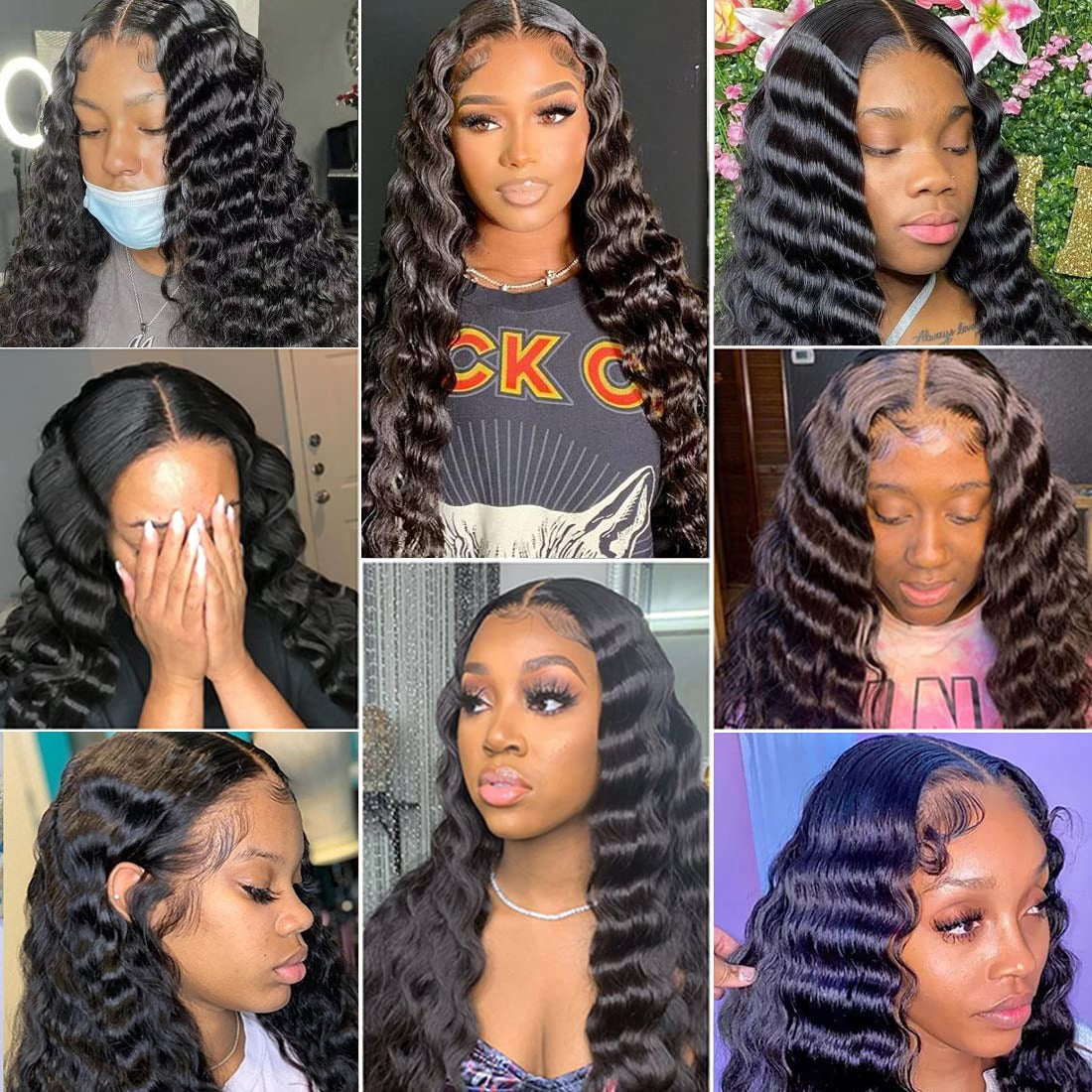 U Part Wig Loose Deep Human Hair Wig