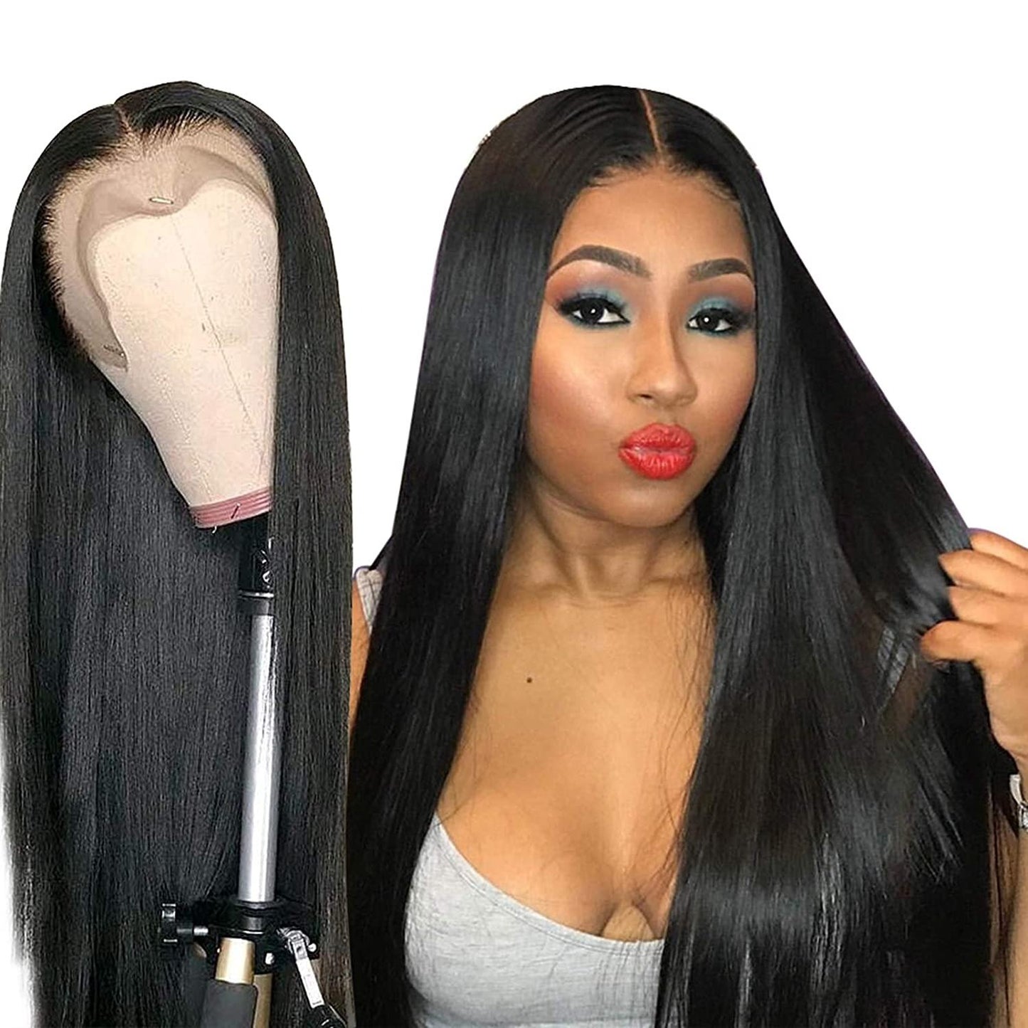 T Part Lace Frontal Human Hair Wigs