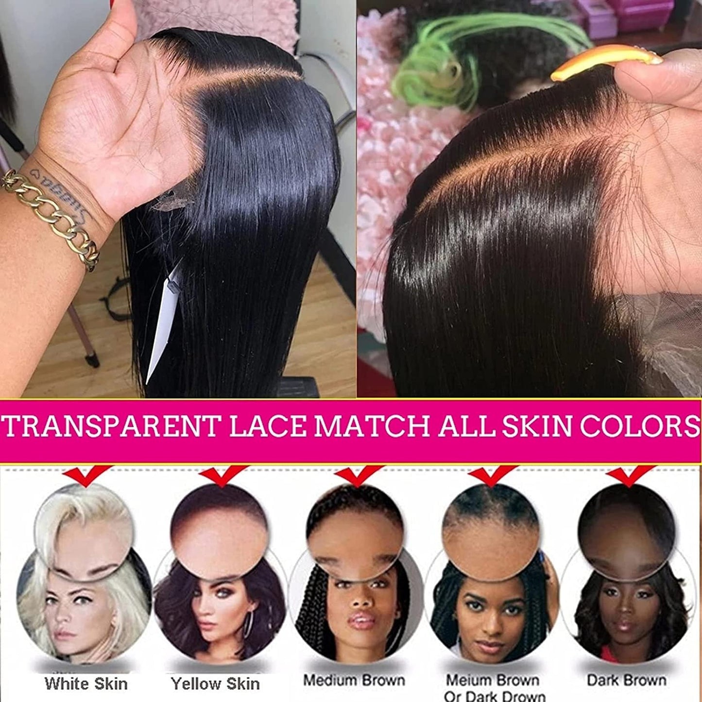 T Part Lace Frontal Human Hair Wigs
