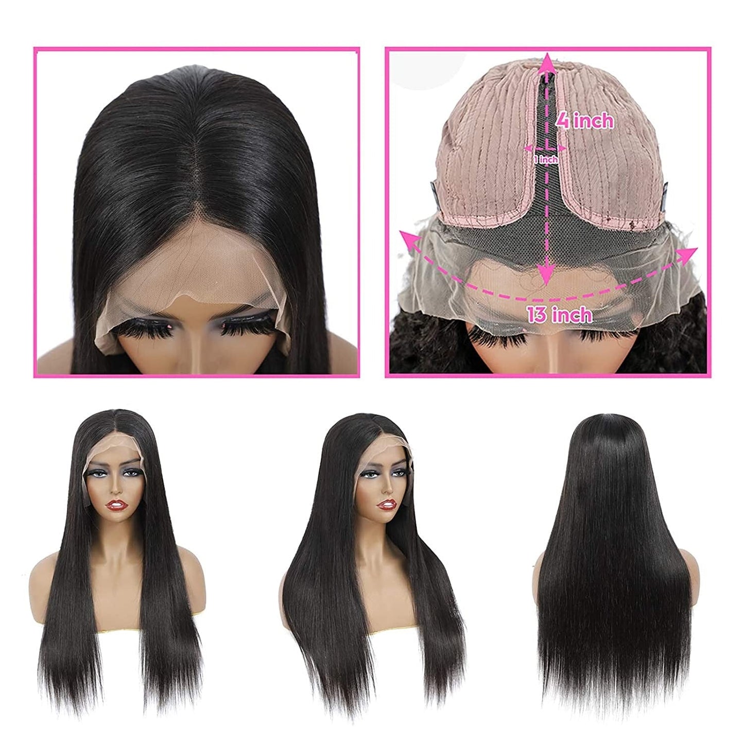 T Part Lace Frontal Human Hair Wigs